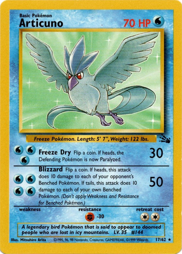Articuno (17/62) [Fossil Unlimited] | Sanctuary Gaming
