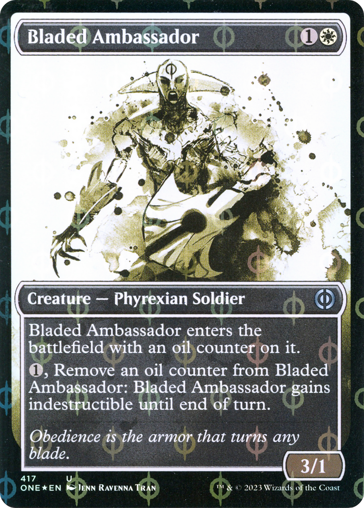 Bladed Ambassador (Showcase Ichor Step-and-Compleat Foil) [Phyrexia: All Will Be One] | Sanctuary Gaming