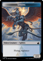 Bird // Sphinx Double-Sided Token [Ravnica Remastered Tokens] | Sanctuary Gaming