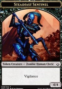 Steadfast Sentinel // Zombie Double-sided Token [Hour of Devastation Tokens] | Sanctuary Gaming
