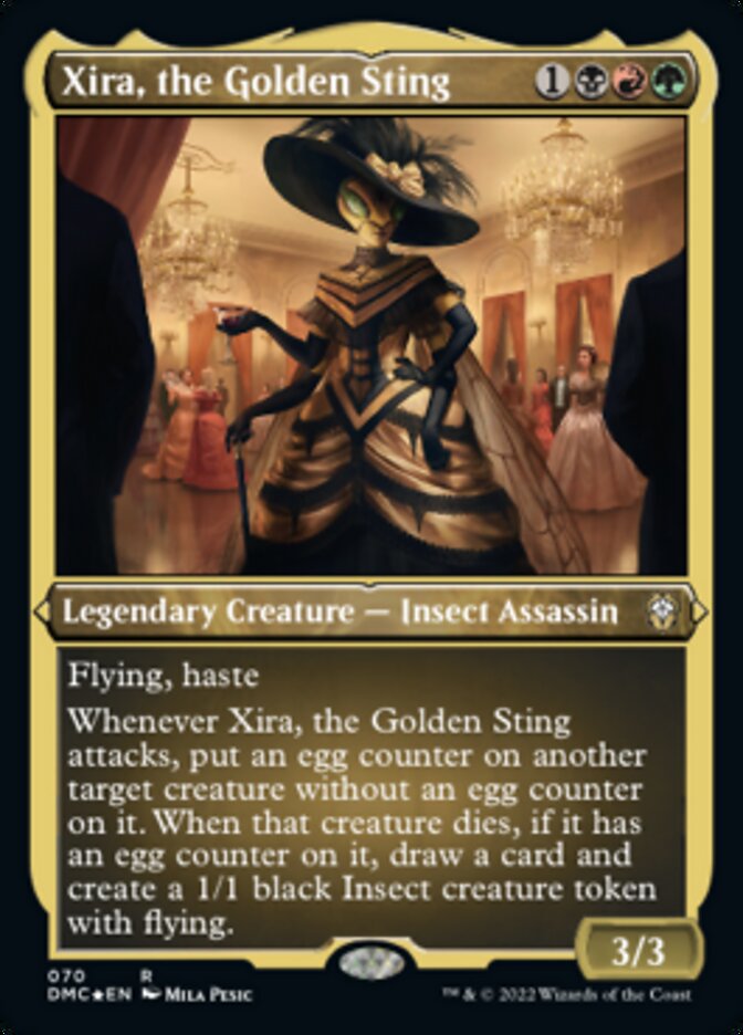 Xira, the Golden Sting (Foil Etched) [Dominaria United Commander] | Sanctuary Gaming