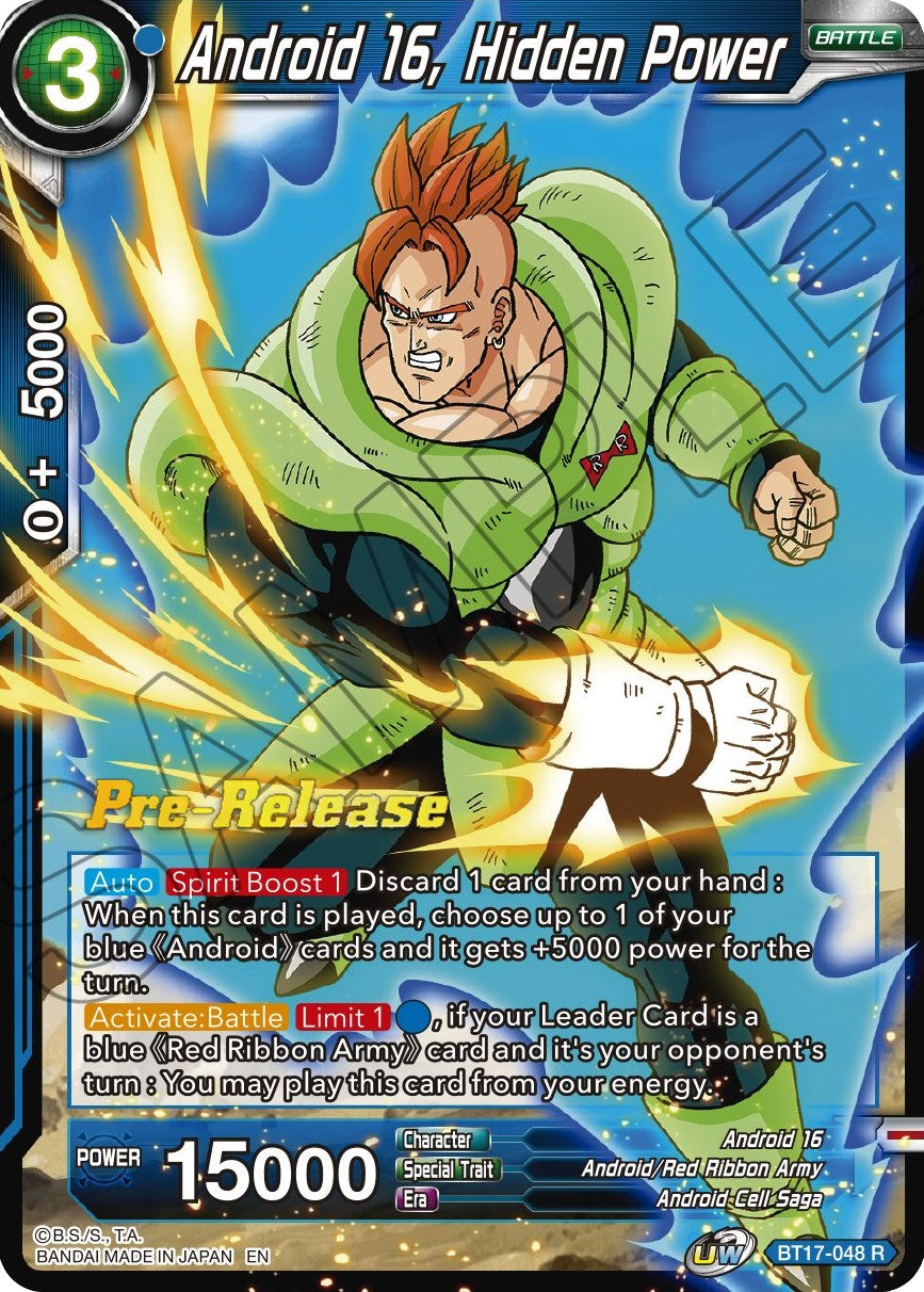 Android 16, Hidden Power (BT17-048) [Ultimate Squad Prerelease Promos] | Sanctuary Gaming