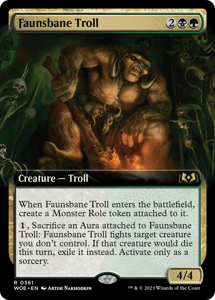 Faunsbane Troll (Extended Art) [Wilds of Eldraine] | Sanctuary Gaming