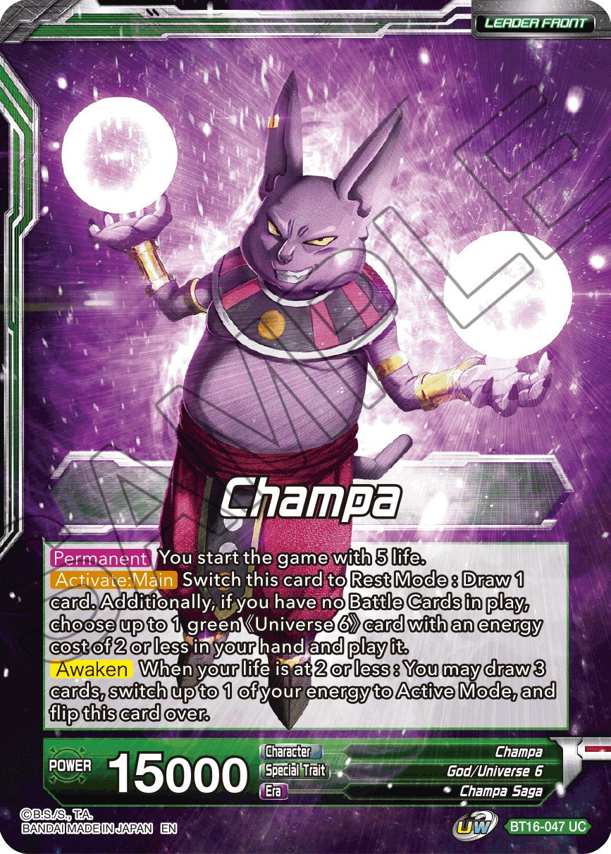 Champa // Champa, Victory at All Costs (BT16-047) [Realm of the Gods Prerelease Promos] | Sanctuary Gaming