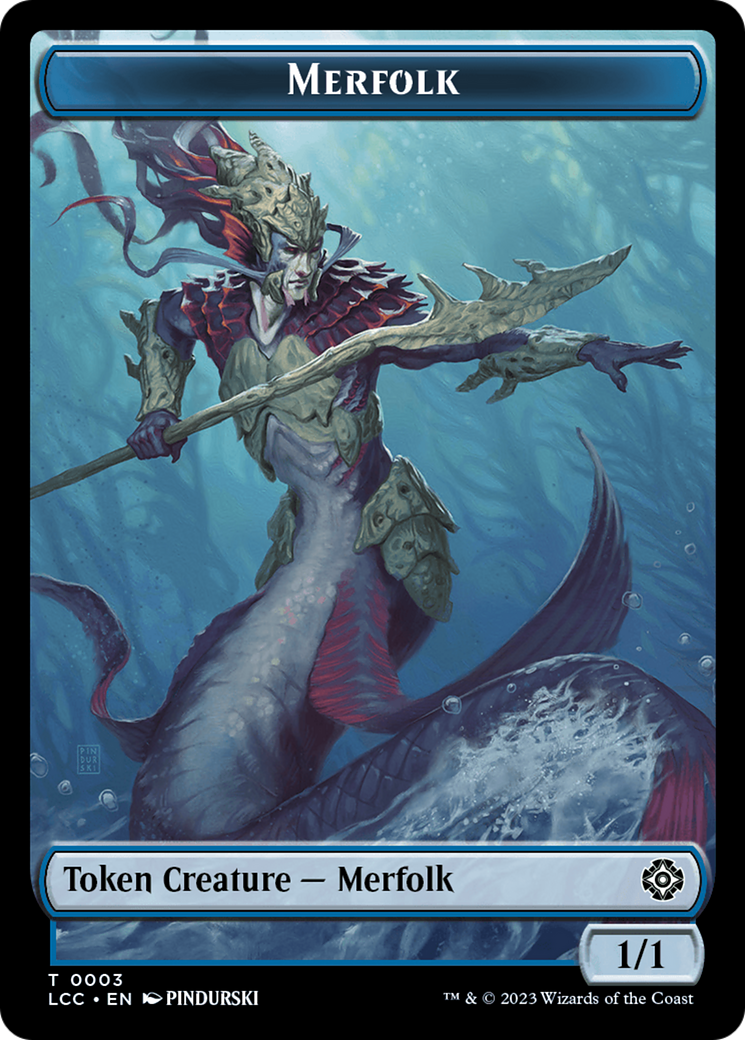 Frog Lizard // Merfolk (0003) Double-Sided Token [The Lost Caverns of Ixalan Commander Tokens] | Sanctuary Gaming