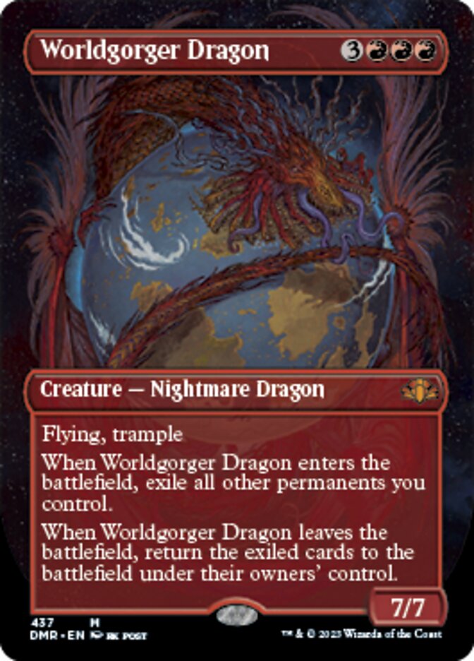 Worldgorger Dragon (Borderless Alternate Art) [Dominaria Remastered] | Sanctuary Gaming