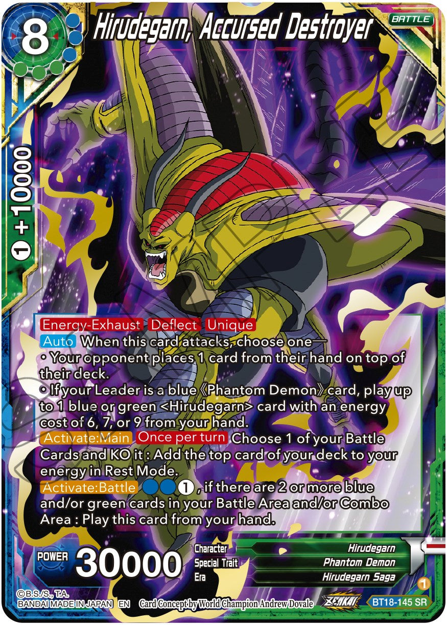 Hirudegarn, Accursed Destroyer (BT18-145) [Dawn of the Z-Legends] | Sanctuary Gaming