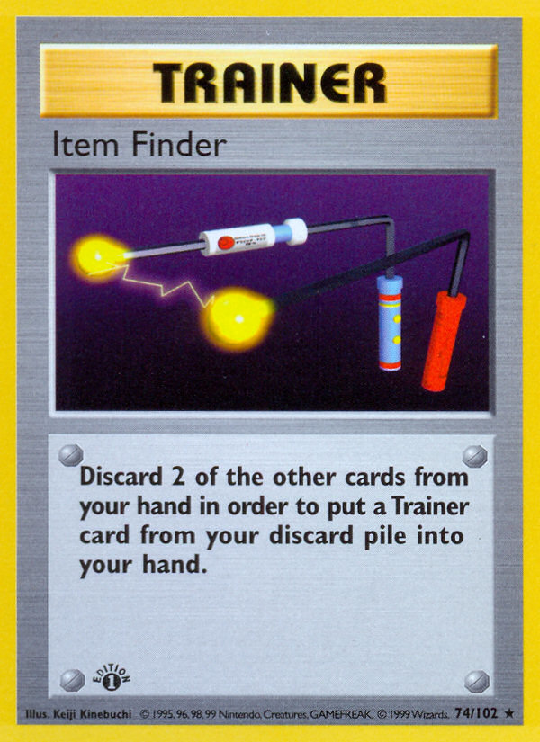 Item Finder (74/102) (Shadowless) [Base Set 1st Edition] | Sanctuary Gaming