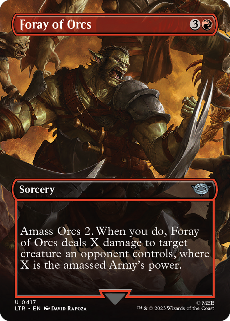 Foray of Orcs (Borderless Alternate Art) [The Lord of the Rings: Tales of Middle-Earth] | Sanctuary Gaming