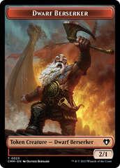 Elemental (0024) // Dwarf Berserker Double-Sided Token [Commander Masters Tokens] | Sanctuary Gaming