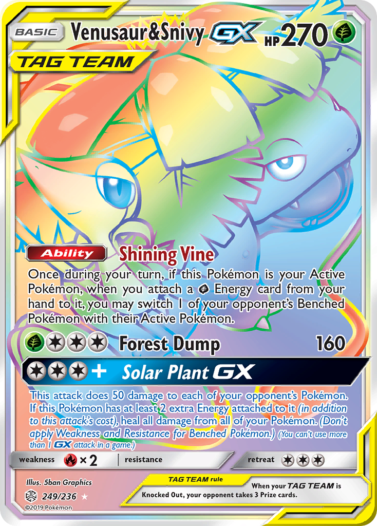 Venusaur & Snivy GX (249/236) [Sun & Moon: Cosmic Eclipse] | Sanctuary Gaming