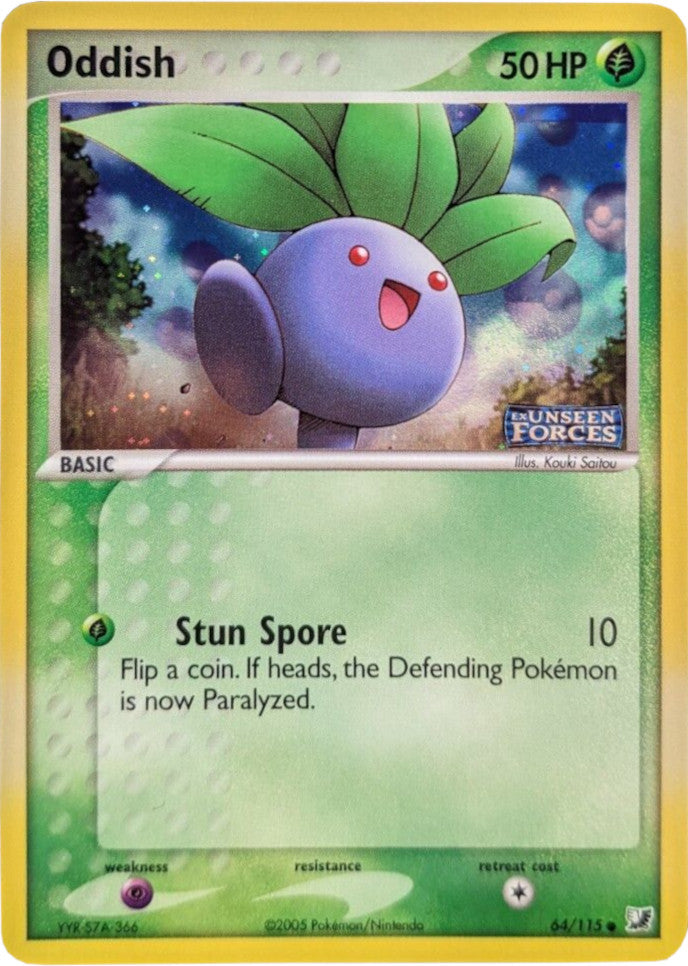 Oddish (64/115) (Stamped) [EX: Unseen Forces] | Sanctuary Gaming