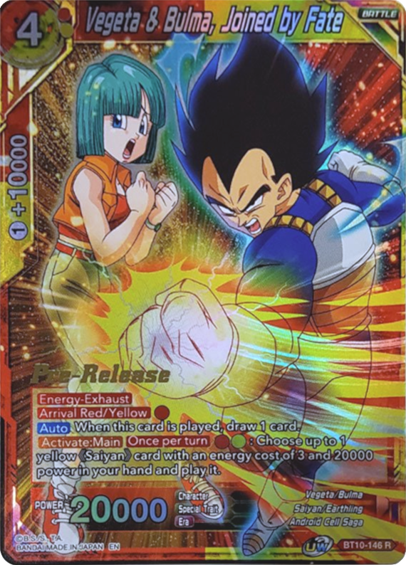 Vegeta & Bulma, Joined by Fate (BT10-146) [Rise of the Unison Warrior Prerelease Promos] | Sanctuary Gaming