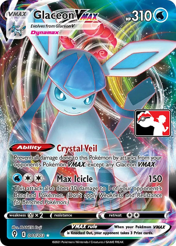 Glaceon VMAX (041/203) [Prize Pack Series One] | Sanctuary Gaming