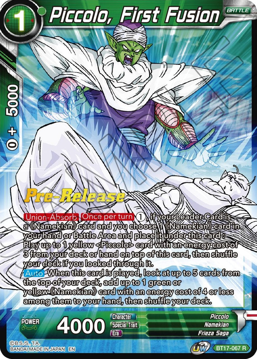 Piccolo, First Fusion (BT17-067) [Ultimate Squad Prerelease Promos] | Sanctuary Gaming