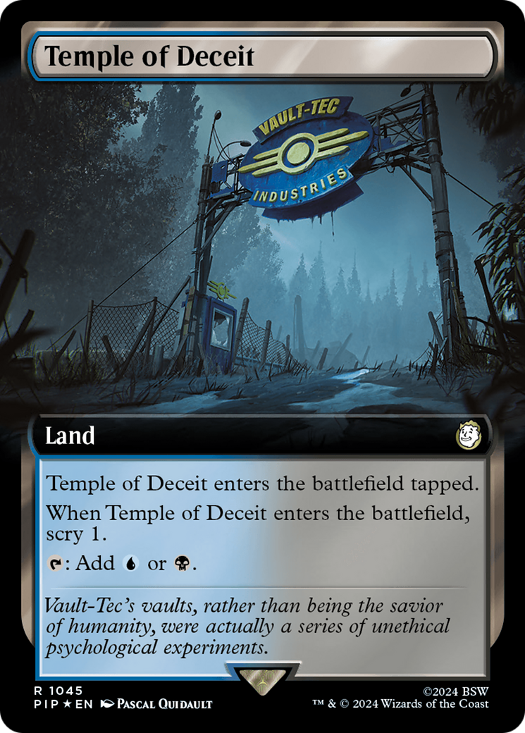Temple of Deceit (Extended Art) (Surge Foil) [Fallout] | Sanctuary Gaming