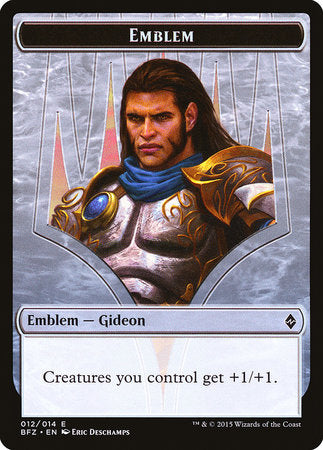 Emblem - Gideon, Ally of Zendikar [Battle for Zendikar Tokens] | Sanctuary Gaming