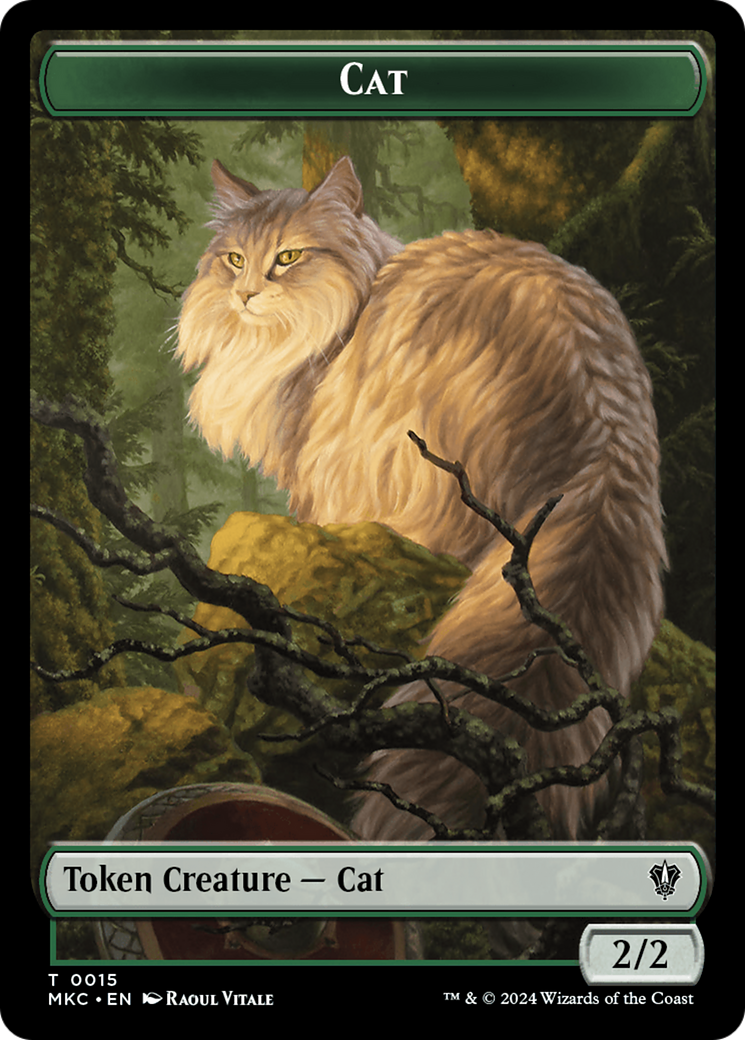 Drake // Cat Double-Sided Token [Murders at Karlov Manor Commander Tokens] | Sanctuary Gaming