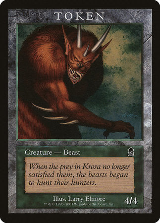 Beast Token (Odyssey) [Magic Player Rewards 2001] | Sanctuary Gaming