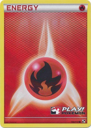 Fire Energy (106/114) (Play Pokemon Promo) [Black & White: Base Set] | Sanctuary Gaming