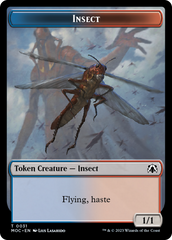 Soldier // Insect Double-Sided Token [March of the Machine Commander Tokens] | Sanctuary Gaming