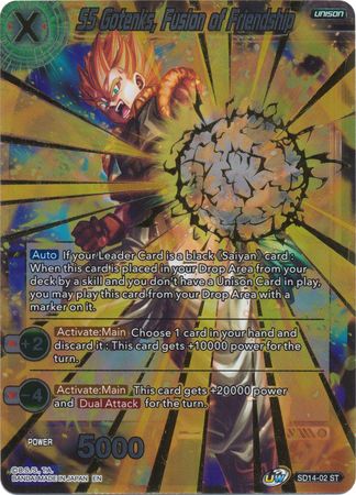SS Gotenks, Fusion of Friendship (Gold Stamped / Starter Deck - Saiyan Wonder) (SD14-02) [Rise of the Unison Warrior] | Sanctuary Gaming