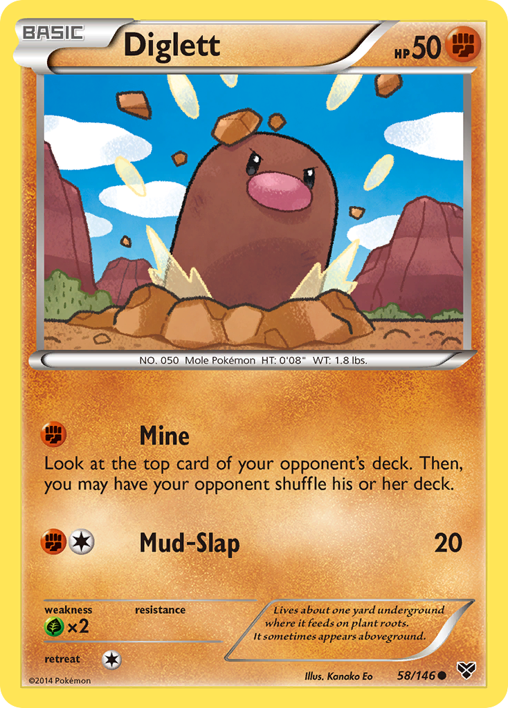 Diglett (58/146) [XY: Base Set] | Sanctuary Gaming