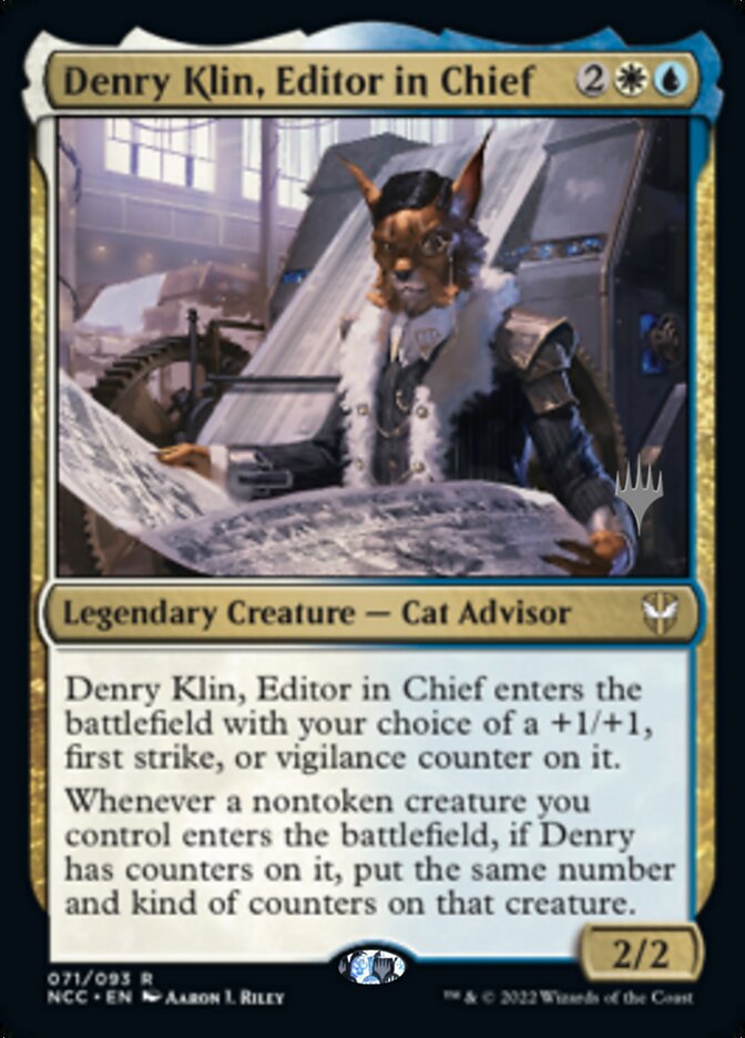 Denry Klin, Editor in Chief (Promo Pack) [Streets of New Capenna Commander Promos] | Sanctuary Gaming