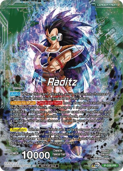 Raditz // Raditz, Brotherly Revival (Gold Stamped) (P-338) [Saiyan Showdown Prerelease Promos] | Sanctuary Gaming