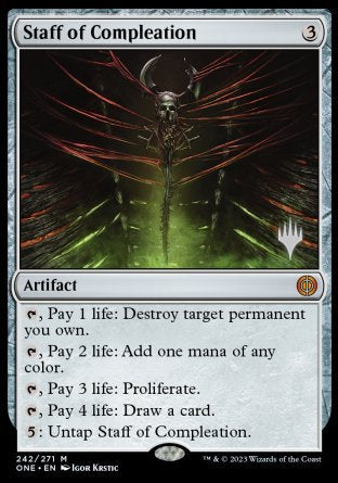 Staff of Compleation (Promo Pack) [Phyrexia: All Will Be One Promos] | Sanctuary Gaming