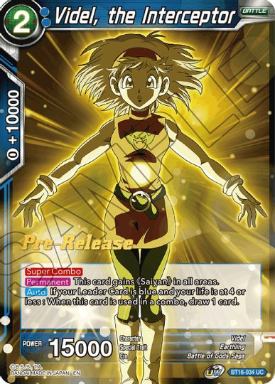 Videl, the Interceptor (BT16-034) [Realm of the Gods Prerelease Promos] | Sanctuary Gaming