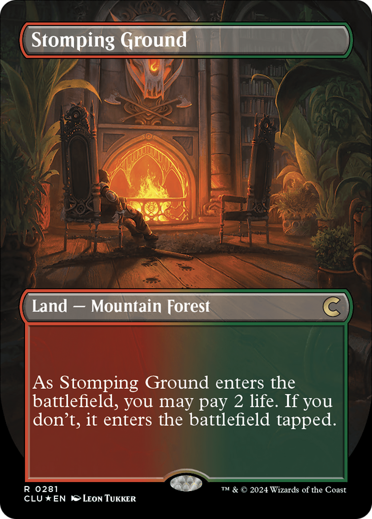 Stomping Ground (Borderless) [Ravnica: Clue Edition] | Sanctuary Gaming