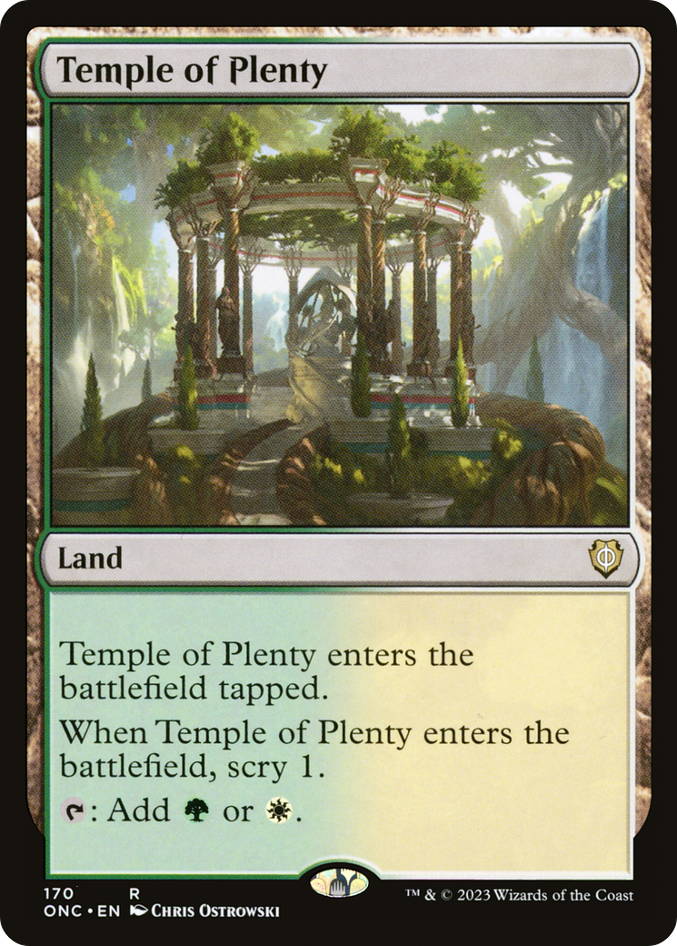 Temple of Plenty [Phyrexia: All Will Be One Commander] | Sanctuary Gaming