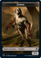 Zombie // Zombie Knight Double-Sided Token [Starter Commander Decks] | Sanctuary Gaming