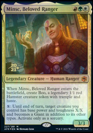 Minsc, Beloved Ranger [Dungeons & Dragons: Adventures in the Forgotten Realms Prerelease Promos] | Sanctuary Gaming