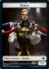 Human (001) // Human Soldier Double-sided Token [Innistrad: Crimson Vow Tokens] | Sanctuary Gaming