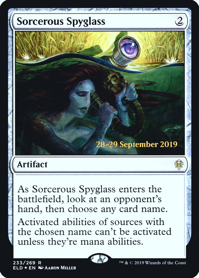 Sorcerous Spyglass  [Throne of Eldraine Prerelease Promos] | Sanctuary Gaming