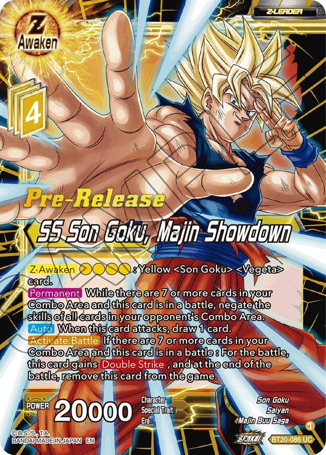 SS Son Goku, Majin Showdown (BT20-086) [Power Absorbed Prerelease Promos] | Sanctuary Gaming