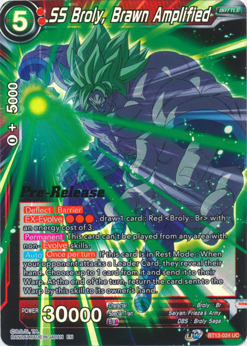 SS Broly, Brawn Amplified (BT13-024) [Supreme Rivalry Prerelease Promos] | Sanctuary Gaming