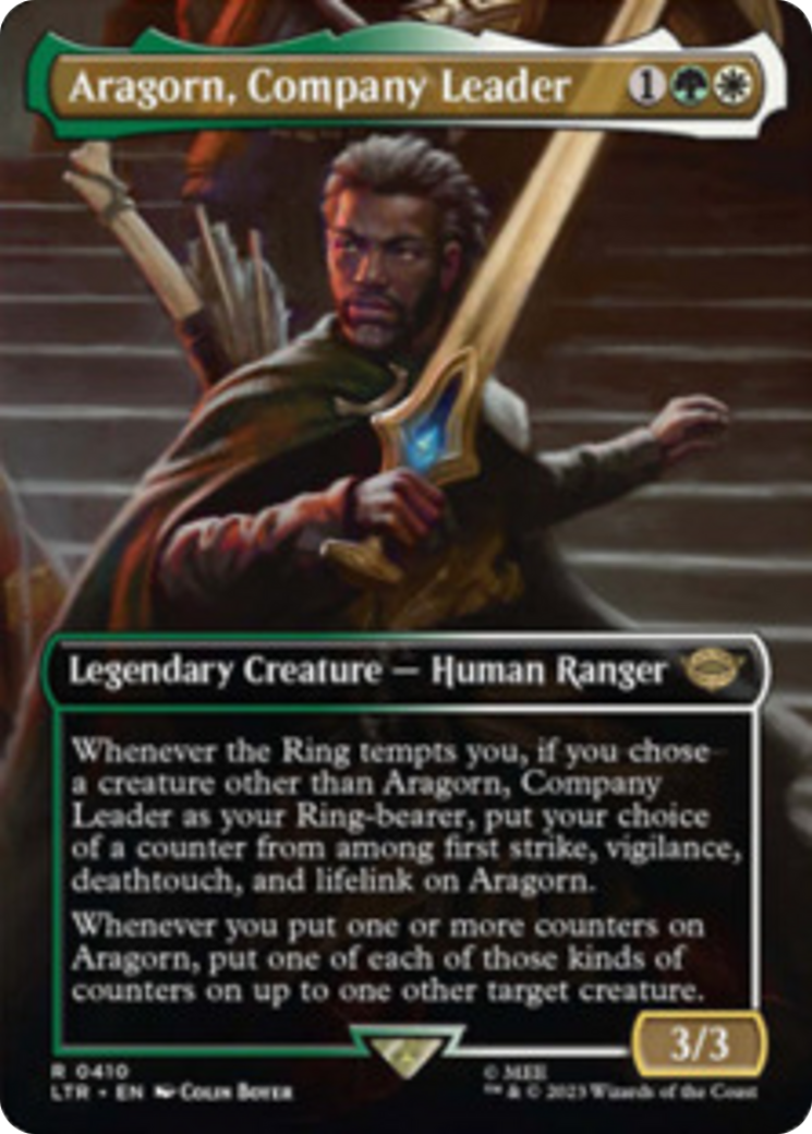 Aragorn, Company Leader (Borderless Alternate Art) [The Lord of the Rings: Tales of Middle-Earth] | Sanctuary Gaming