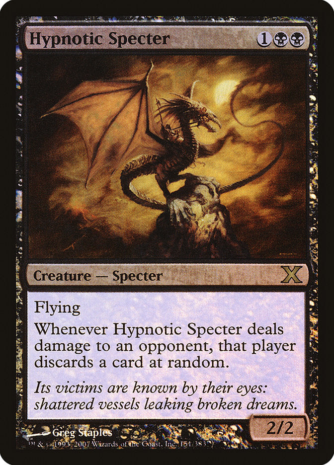 Hypnotic Specter (Premium Foil) [Tenth Edition] | Sanctuary Gaming