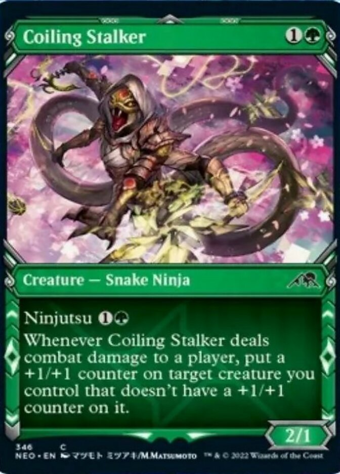 Coiling Stalker (Showcase Ninja) [Kamigawa: Neon Dynasty] | Sanctuary Gaming