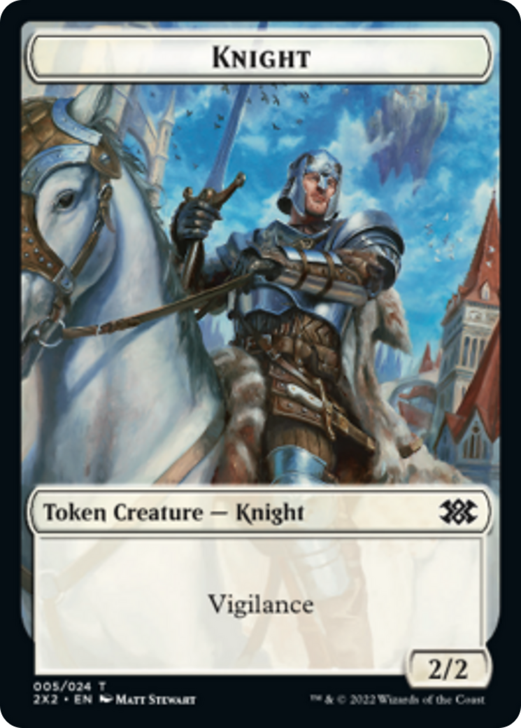Egg // Knight Double-sided Token [Double Masters 2022 Tokens] | Sanctuary Gaming
