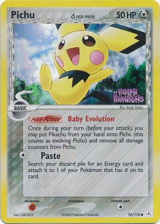 Pichu (76/110) (Delta Species) (Stamped) [EX: Holon Phantoms] | Sanctuary Gaming