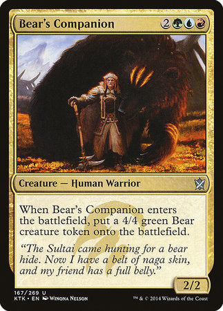 Bear's Companion [Khans of Tarkir] | Sanctuary Gaming