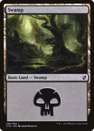 Swamp (296) [Commander 2019] | Sanctuary Gaming
