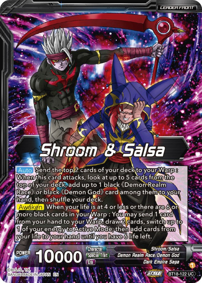 Shroom & Salsa // Demon God Shroom & Salsa, Deadly Genius (BT18-122) [Dawn of the Z-Legends] | Sanctuary Gaming