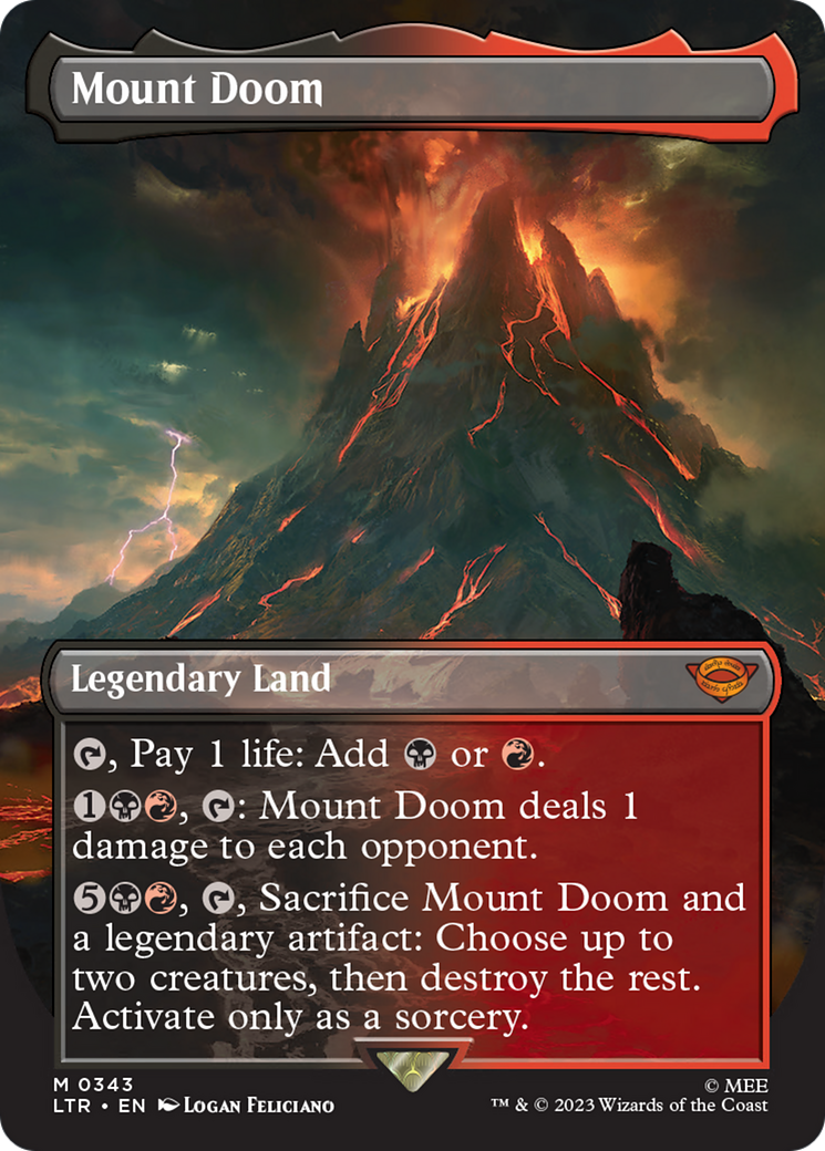Mount Doom (Borderless Alternate Art) [The Lord of the Rings: Tales of Middle-Earth] | Sanctuary Gaming