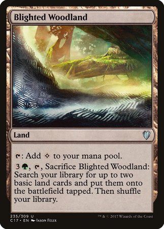 Blighted Woodland [Commander 2017] | Sanctuary Gaming