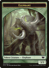 Elephant // Saproling Double-Sided Token [Commander 2015 Tokens] | Sanctuary Gaming
